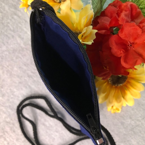 Bags Nwot Navy Needlepoint Trim Mini Bag Poshmark